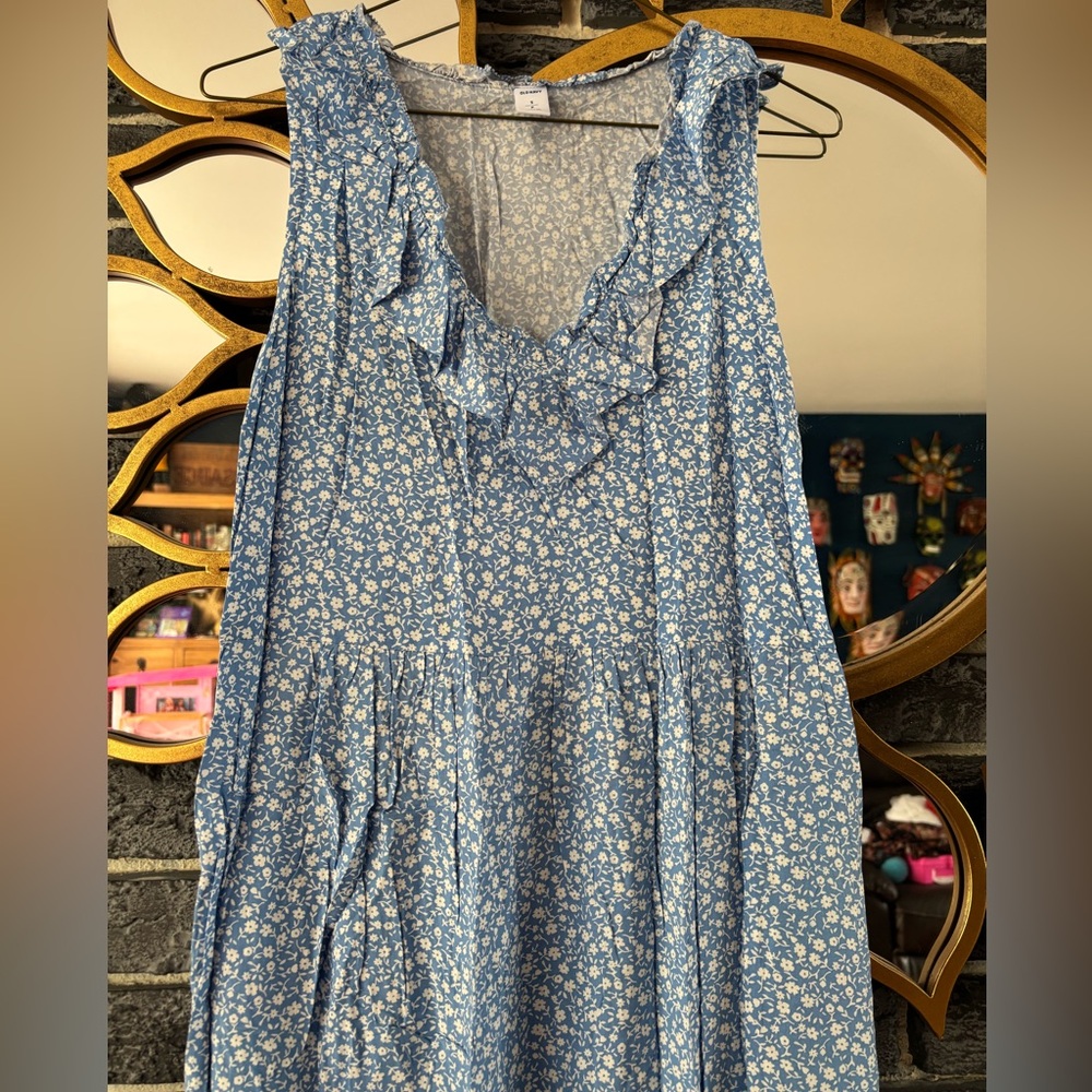 Old Navy Blue Floral Midi Dress - Picture 3 of 6